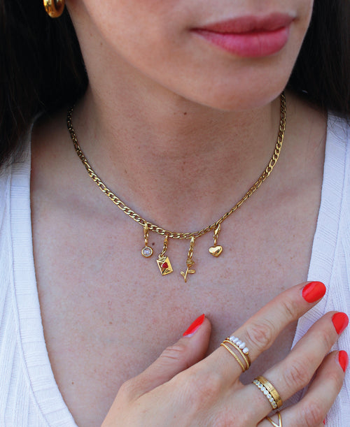 Snap Charm Chain Kette Gold, Tragebild