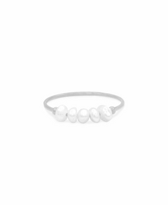 Dazzling White Ring, Ring silber perle, Produktfoto, Front View