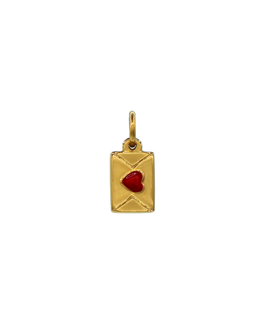 Heart Mail Charm Gold - Produktfoto