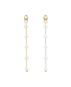 Moiety Ohrstecker, Ohrringe perle gold, Produktbild side