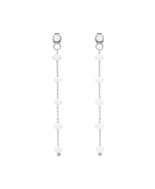 Moiety Ohrstecker, Ohrringe perle silber, Produktbild side