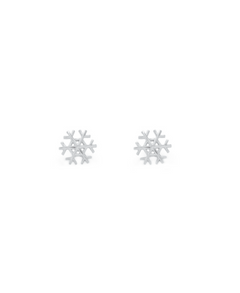 Snowflake Ohrstecker, Ohrringe silber, Produktfoto, Front View