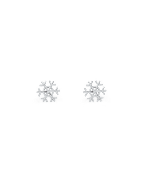 Snowflake Ohrstecker, Ohrringe silber, Produktfoto, Front View