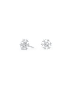 Snowflake Ohrstecker, Ohrringe silber, Produktfoto, Side View