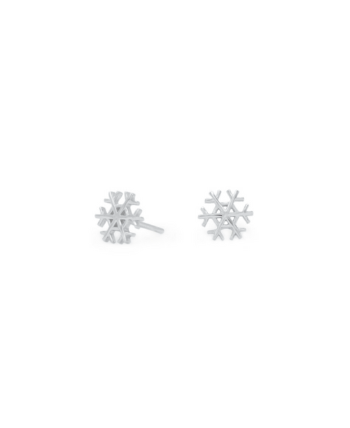 Snowflake Ohrstecker, Ohrringe silber, Produktfoto, Side View