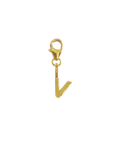 LETTER SNAP CHARM - V
