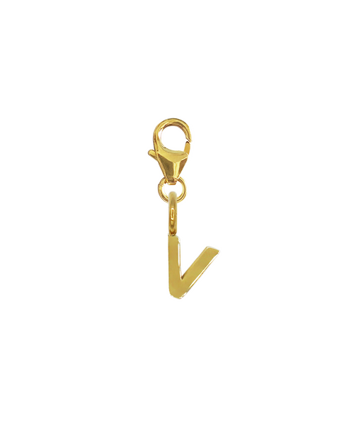 LETTER SNAP CHARM - V