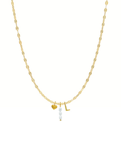 Yadira Kette + Charms, Halskette gold, Produktfoto I
