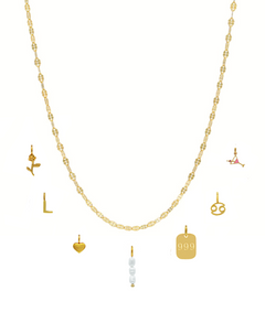 Yadira Kette + Charms, Halskette gold, Produktfoto